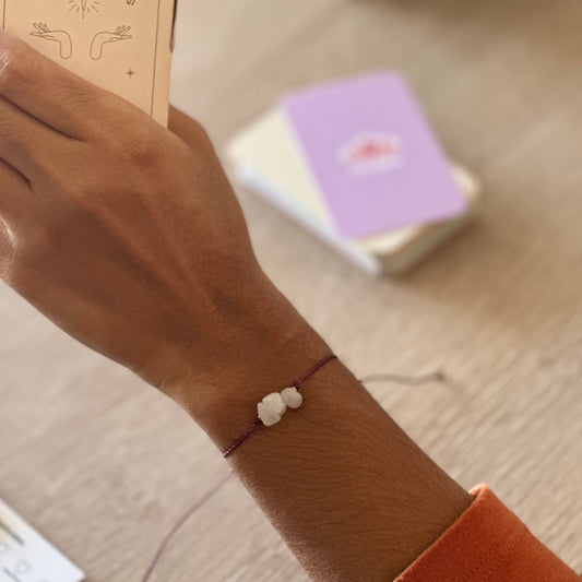 Pulsera cuarzo rosa